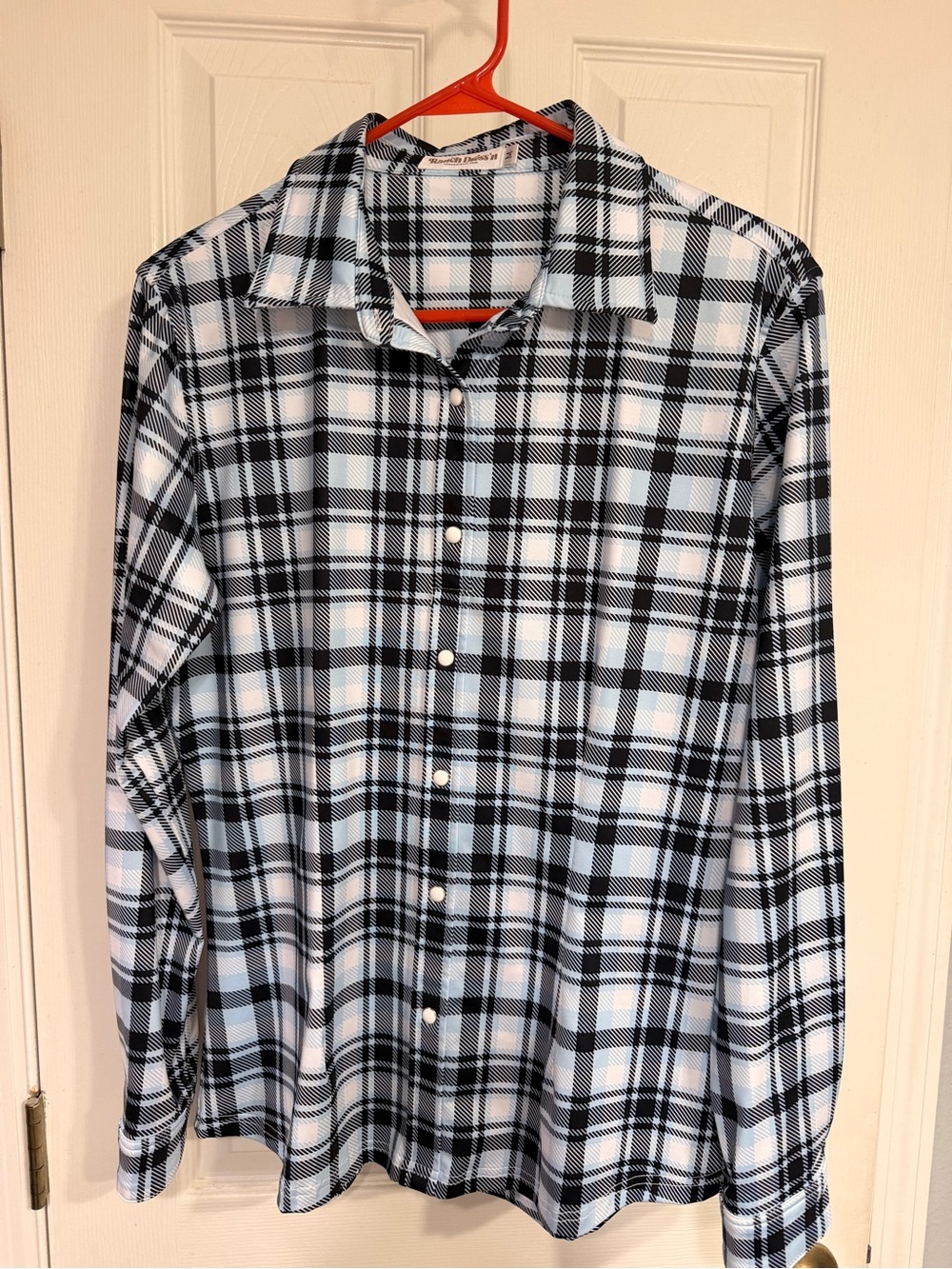 Ranch Dress’n plaid rodeo shirt size Medium